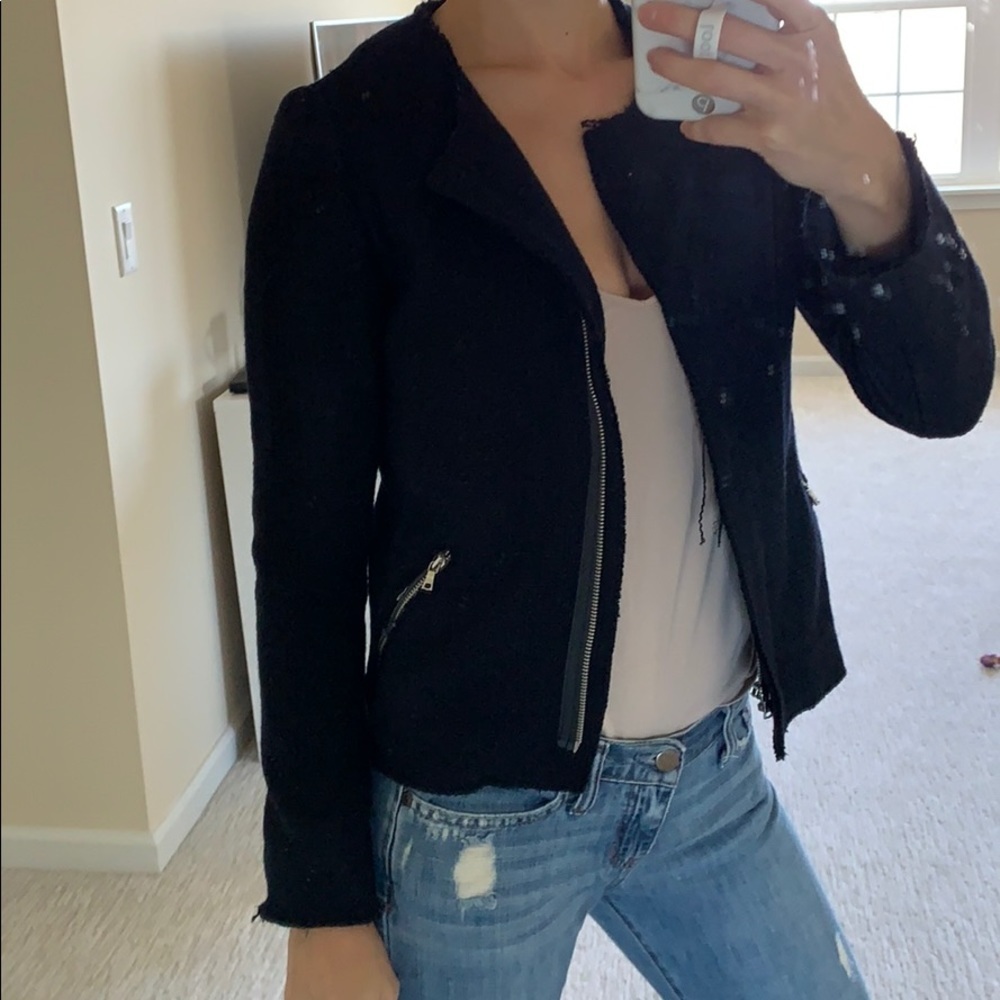 Gap raw hem blazer coat